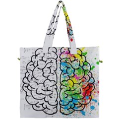 Brain Mind Psychology Idea Drawing Canvas Travel Bag by Wegoenart