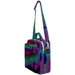 Illustration Clock Asteroid Comet Galaxy Crossbody Day Bag by Wegoenart