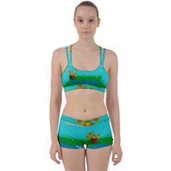 Frog Log Stream River Wallpaper Perfect Fit Gym Set