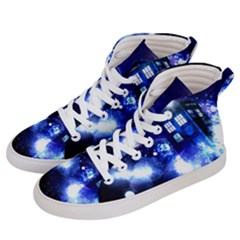 Tardis Background Space Men s Hi-top Skate Sneakers