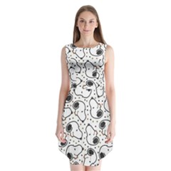 Dog Pattern Sleeveless Chiffon Dress   by Jancukart