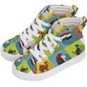 Egypt-travel-items-icons-set-flat-style Kids  Hi-Top Skate Sneakers View2