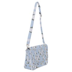 Cute-seagulls-seamless-pattern-light-blue-background Shoulder Bag With Back Zipper