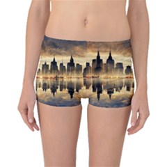 Manhattan Skyline Sunset Nyc Boyleg Bikini Bottoms by Wegoenart