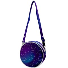 Realistic Night Sky With Constellation Crossbody Circle Bag by Wegoenart