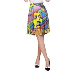 Psychedelic Rock Jimi Hendrix A-line Skirt