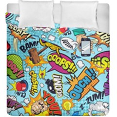 Comic Elements Colorful Seamless Pattern Duvet Cover Double Side (king Size) by Wegoenart