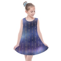 Trident On Blue Ocean  Kids  Summer Dress