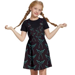 Blue Mermaid Tail Black Neon Kids  Apron Dress