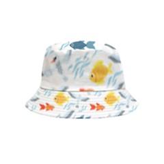 Animal Fish Bird Animals Ocean Pattern Bucket Hat (kids) by Jancukart