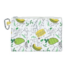 Hamburger With Fruits Seamless Pattern Canvas Cosmetic Bag (large)