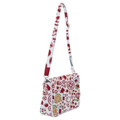 Pizza Seamless Pattern Background Shoulder Bag With Back Zipper