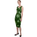 Snowflakes And Star Patterns Green Snow Sleeveless Pencil Dress View2