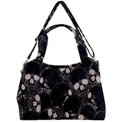 Skull Pattern Double Compartment Shoulder Bag by Valentinaart