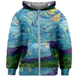 A Very Very Starry Night Kids  Zipper Hoodie Without Drawstring