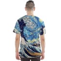 The Great Wave Of Kanagawa Painting Starry Night Vincent Van Gogh Men s Sport Mesh Tee View2