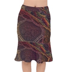 Fractal Pattern Geometric Pattern Disintegration Short Mermaid Skirt