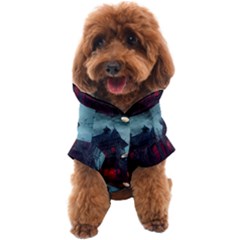 Haunted House Halloween Cemetery Moonlight Dog Coat by Pakemis