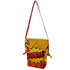 Explosion Boom Pop Art Style Folding Shoulder Bag by Pakemis