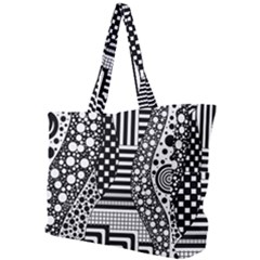 Black And White Simple Shoulder Bag by gasi