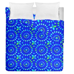 Kaleidoscope Royal Blue Duvet Cover Double Side (queen Size) by Mazipoodles