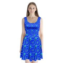 Kaleidoscope Royal Blue Split Back Mini Dress 