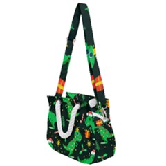 Christmas Funny Pattern Dinosaurs Rope Handles Shoulder Strap Bag by Uceng