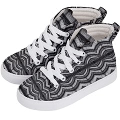 Abstract Geometric Collage Pattern Kids  Hi-top Skate Sneakers