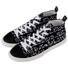 Sanscrit Pattern Design Men s Mid-top Canvas Sneakers by dflcprintsclothing