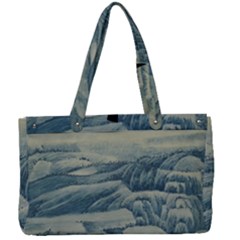 Clouds Of Smoke On The Green Hills Canvas Work Bag by qygartwork