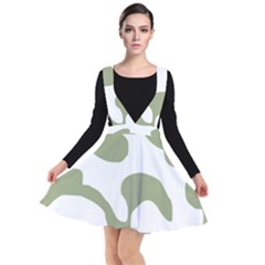 Abstract Pattern Green Swirl T- Shirt Abstract Pattern Green Swirl T- Shirt Plunge Pinafore Dress by maxcute