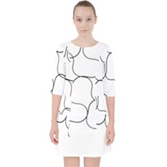 Abstract Pattern T- Shirt Abstract Pattern2 Quarter Sleeve Pocket Dress