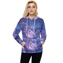 Watercolor Design Wallpaper Women s Lightweight Drawstring Hoodie