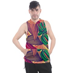 Monstera Tropical Design Beach Men s Sleeveless Hoodie