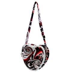 Modern Art Design Fantasy Surreal Heart Shoulder Bag by Ravend