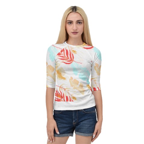 Forest T- Shirt Forest Tropical T- Shirt Quarter Sleeve Raglan Tee by maxcute