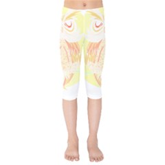 Owl Illustration T- Shirtowl T- Shirt (2) Kids  Capri Leggings 