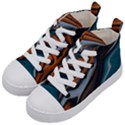 Background Pattern Design Abstract Kids  Mid-Top Canvas Sneakers View2