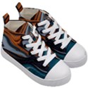 Background Pattern Design Abstract Kids  Mid-Top Canvas Sneakers View3