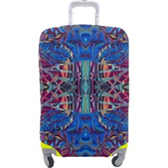 Cobalt Arabesque Luggage Cover (large)