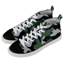 Camouflage Camo Army Soldier Pattern Military Men s Mid-top Canvas Sneakers