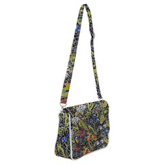 Mosaic Background Pattern Texture Shoulder Bag With Back Zipper by Ravend