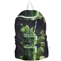 Ai Generated Drink Spinach Smooth Apple Ginger Foldable Lightweight Backpack by danenraven