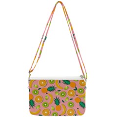 Fruits Tropical Pattern Design Art Double Gusset Crossbody Bag by Ravend