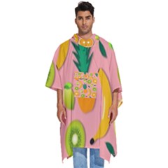 Fruits Tropical Pattern Design Art Men s Hooded Rain Ponchos by Ravend