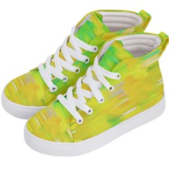 Colorful Multicolored Maximalist Abstract Design Kids  Hi-top Skate Sneakers