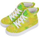 Colorful Multicolored Maximalist Abstract Design Kids  Hi-Top Skate Sneakers View2