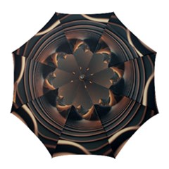 Ai Generated Swirl Space Design Fractal Light Art Golf Umbrellas