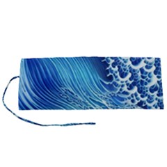 Wave Beach Iii Roll Up Canvas Pencil Holder (s) by GardenOfOphir