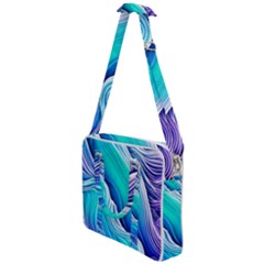 Ocean Waves In Pastel Tones Cross Body Office Bag by GardenOfOphir